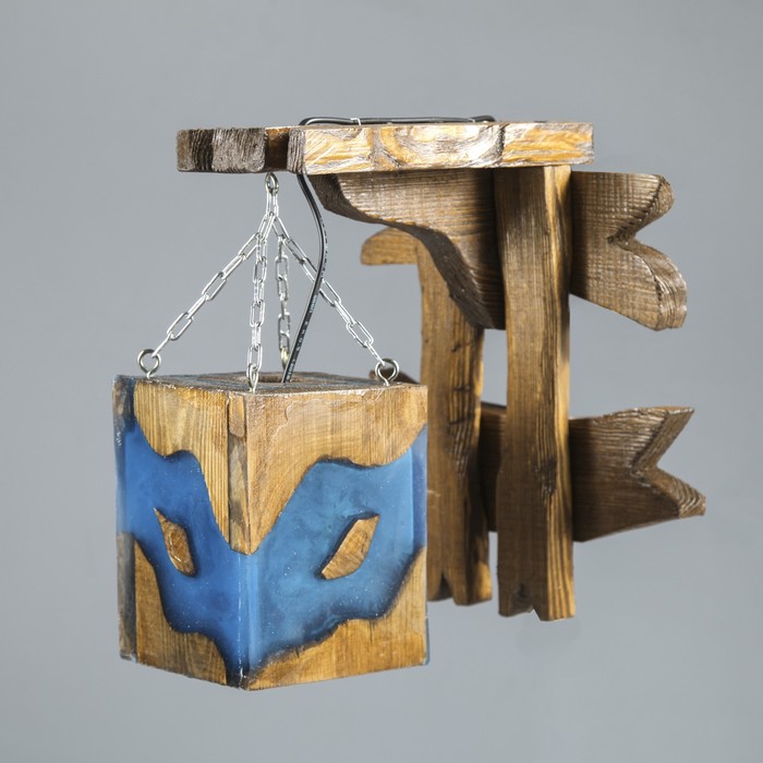 Бра из дерева "Таверна" с плафоном "Морская звезда", цвет дуб