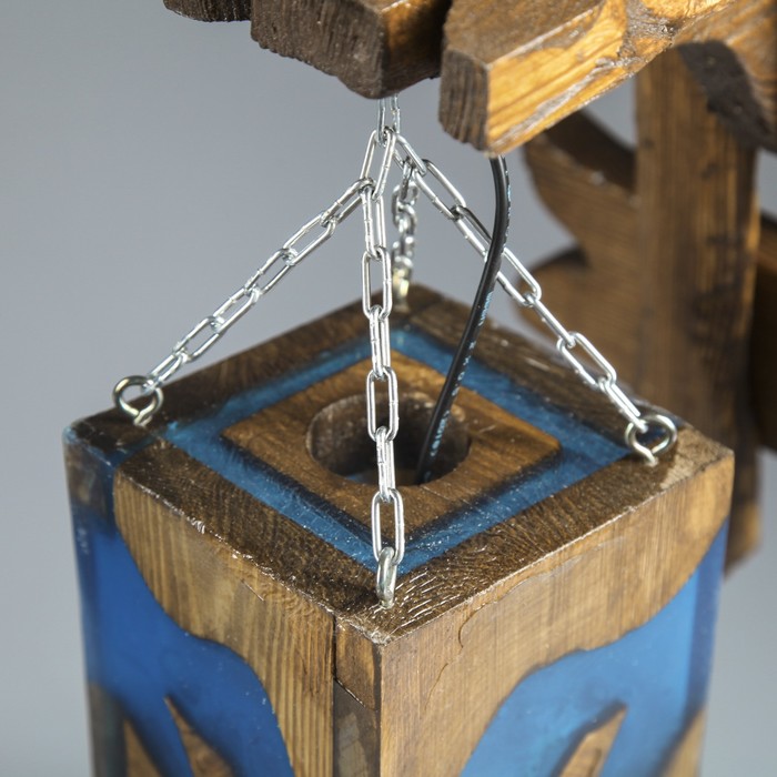 Бра из дерева "Таверна" с плафоном "Морская звезда", цвет дуб