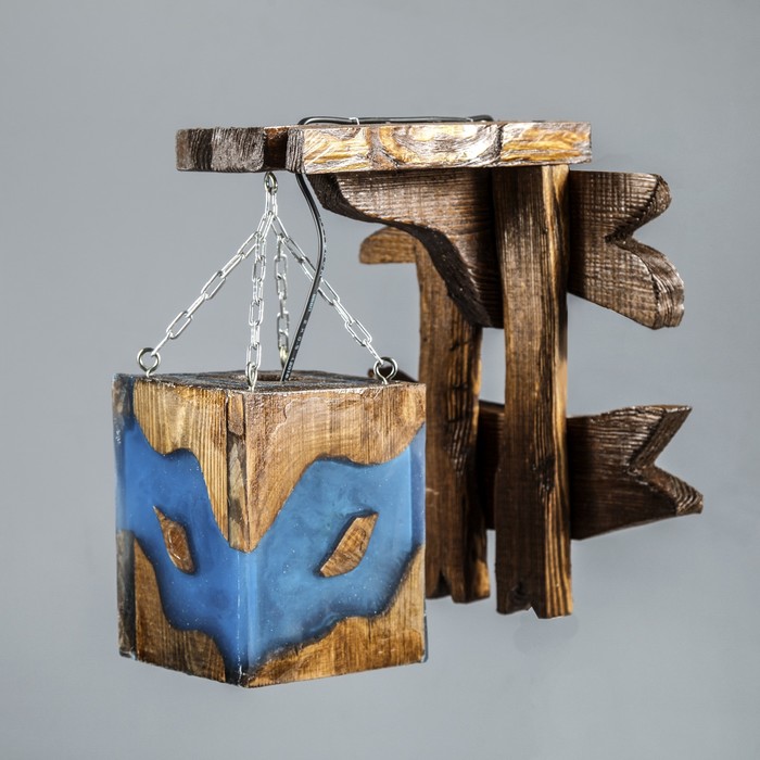 Бра из дерева "Таверна" с плафоном "Морская звезда", цвет орех