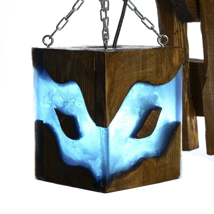 Бра из дерева "Таверна" с плафоном "Морская звезда", цвет орех