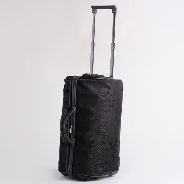 Сумка дорожная на колёсах, 1 отдел на молнии, цвет чёрный/серый