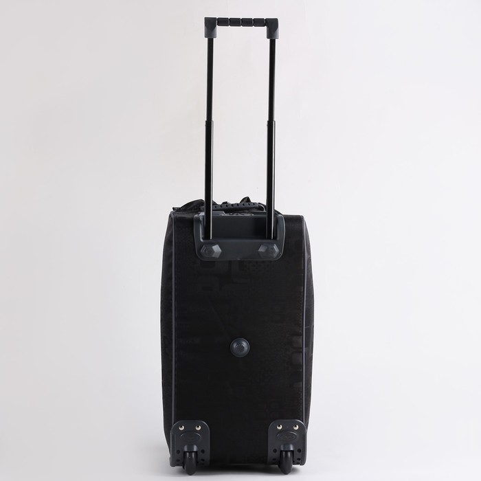 Сумка дорожная на колёсах, 1 отдел на молнии, цвет чёрный/серый