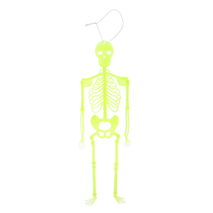Подвеска "Скелет" светится в темноте, цвет зеленый