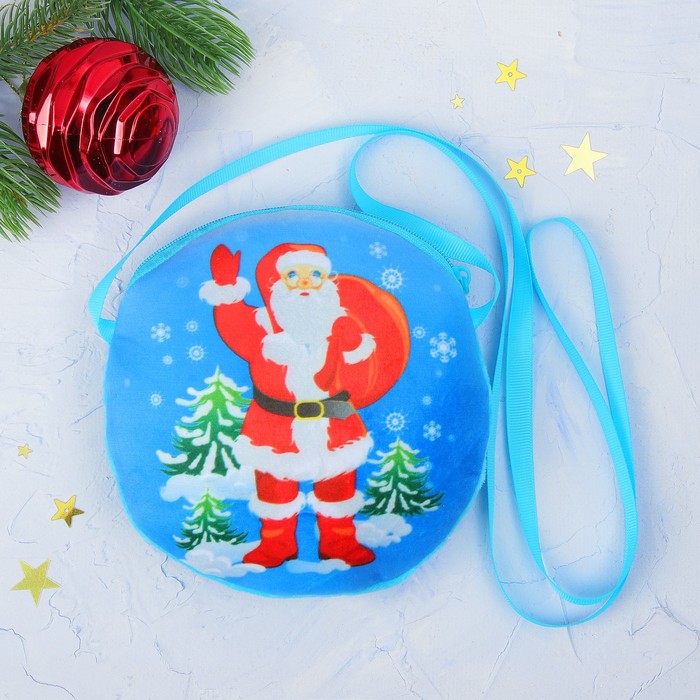 Мягкая сумочка "Дед Мороз и ёлочки"