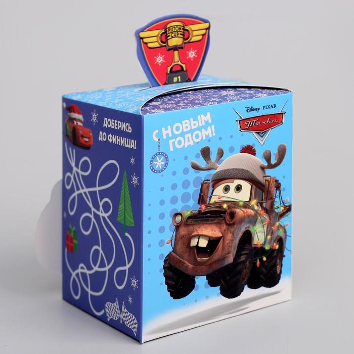 Коробка складная "С Новым годом", Тачки, 8 х 10 х 8 см