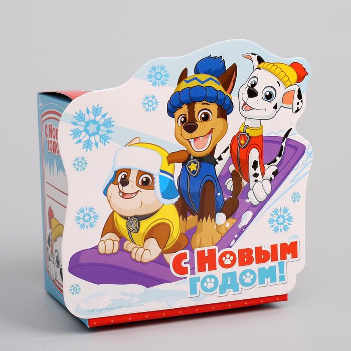 Коробка складная PAW PATROL "С Новым годом", 11 х 11 х 8 см