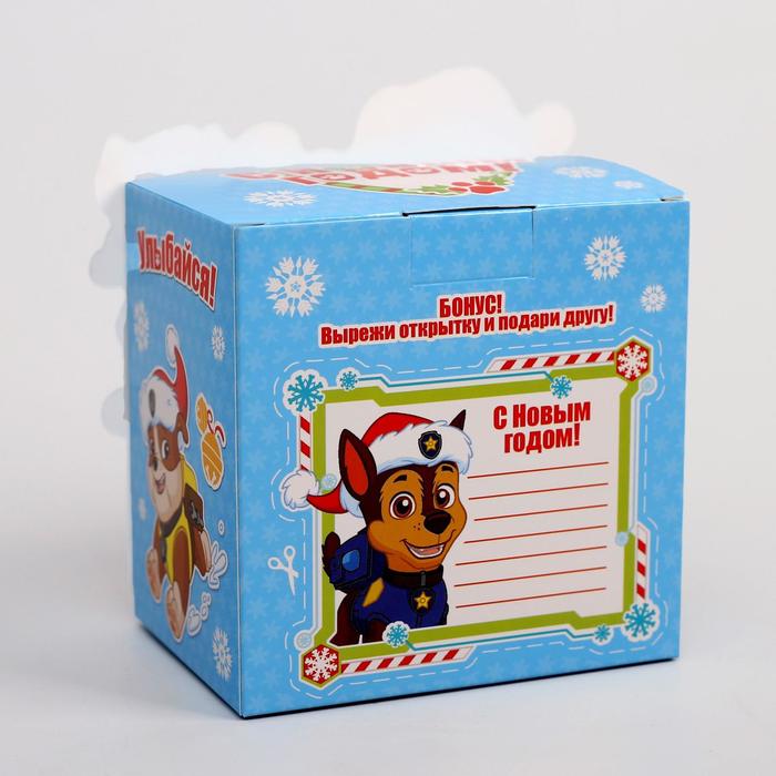 Коробка складная PAW PATROL "С новым годом. Мечтай, 11 х 11 х 8 см