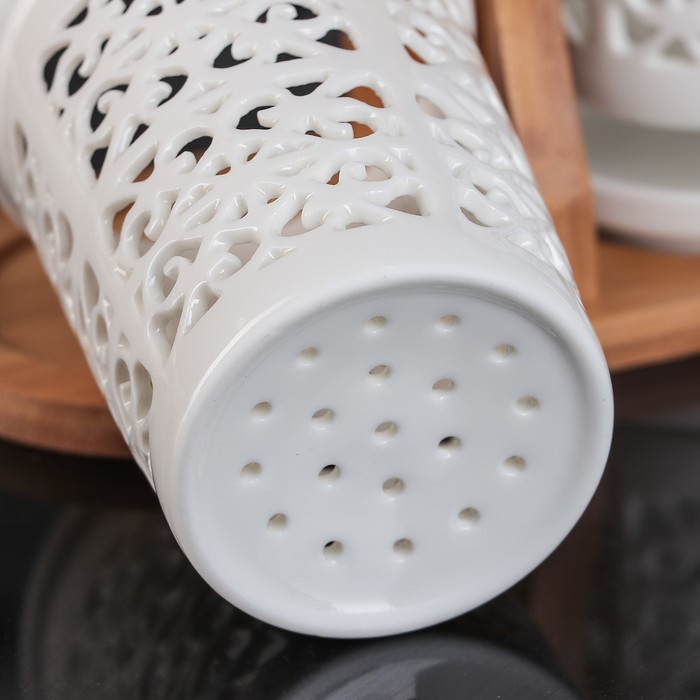 Набор подставок для столовых приборов "Эстет", рисунок вензеля, 20х10х15 см