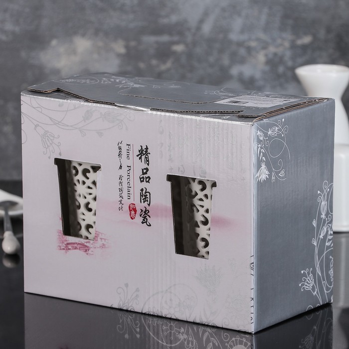 Набор подставок для столовых приборов "Эстет", рисунок вензеля, 20х10х15 см