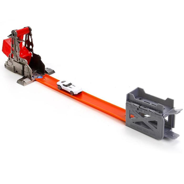 Трек-мини гоночный с катапультой и металлической машинкой, 7,5 см