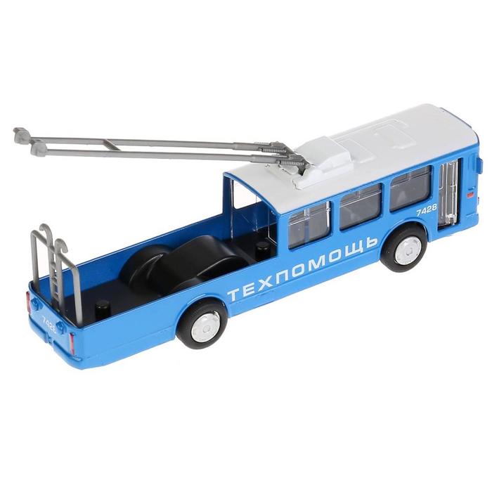 Машина металлическая инерционная "Троллейбус" с аксессуарами, 16,5 см SB-17-80WB