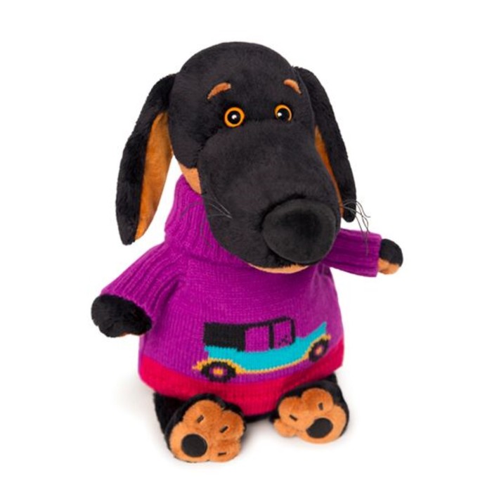Мягкая игрушка "Ваксон в свитере с машинкой", 29 см