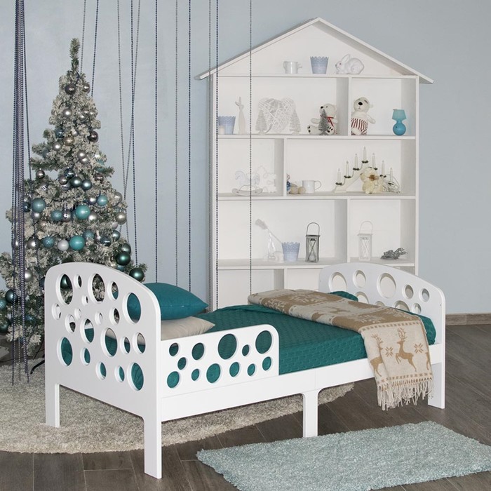 Кровать подростковая &quot;Пузыри&quot;, белая