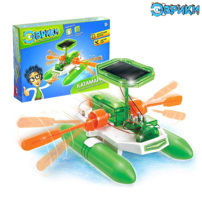 Электронный конструктор «Катамаран», работает от солнечной батареи