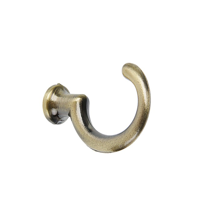 Крючок мебельный, KM1010AB, однорожковый, цвет бронза