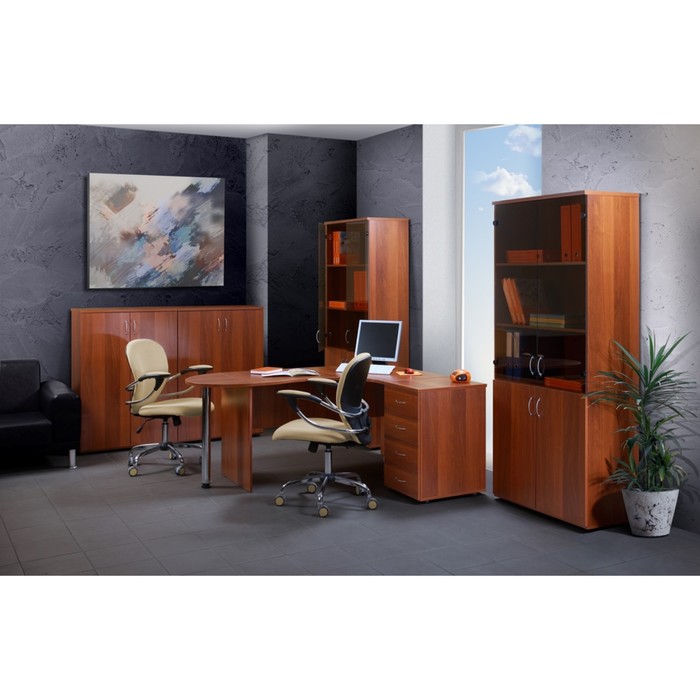 Пенал для бумаг, 402х418х1960 мм, орех