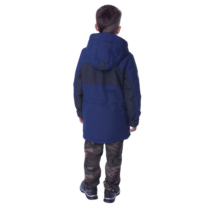 Парка для мальчика, рост 140 см, цвет синий