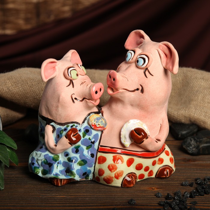 Копилка авторская "Макарена- свинки", микс