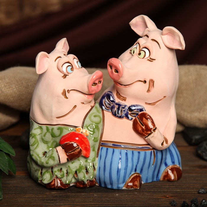 Копилка авторская "Макарена- свинки", микс