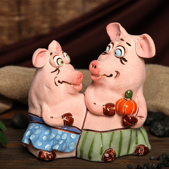 Копилка авторская "Макарена- свинки", микс