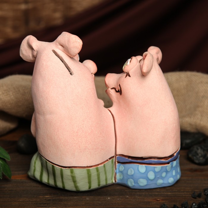 Копилка авторская "Макарена- свинки", микс