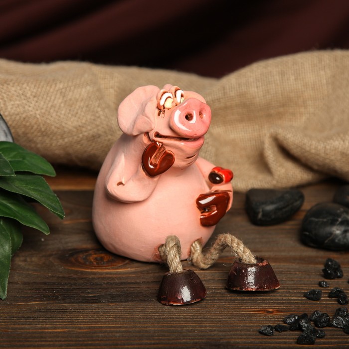 Копилка авторская "Свинка" микс