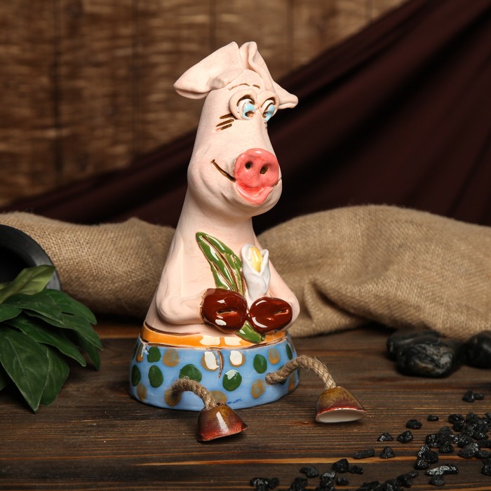 Копилка авторская "Кабанчик долговязый", микс