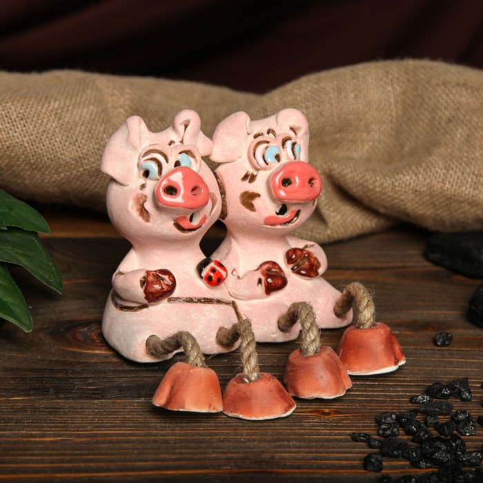 Копилка авторская "Свинки парочка", микс