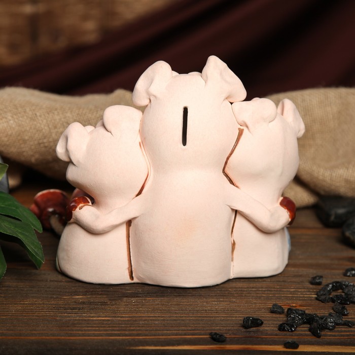 Копилка авторская "Свинки трио", микс