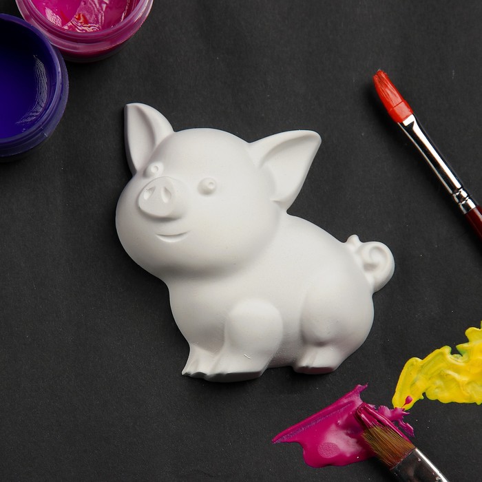 Фигурка под раскраску "Хрюшка профиль №2" 9х8см