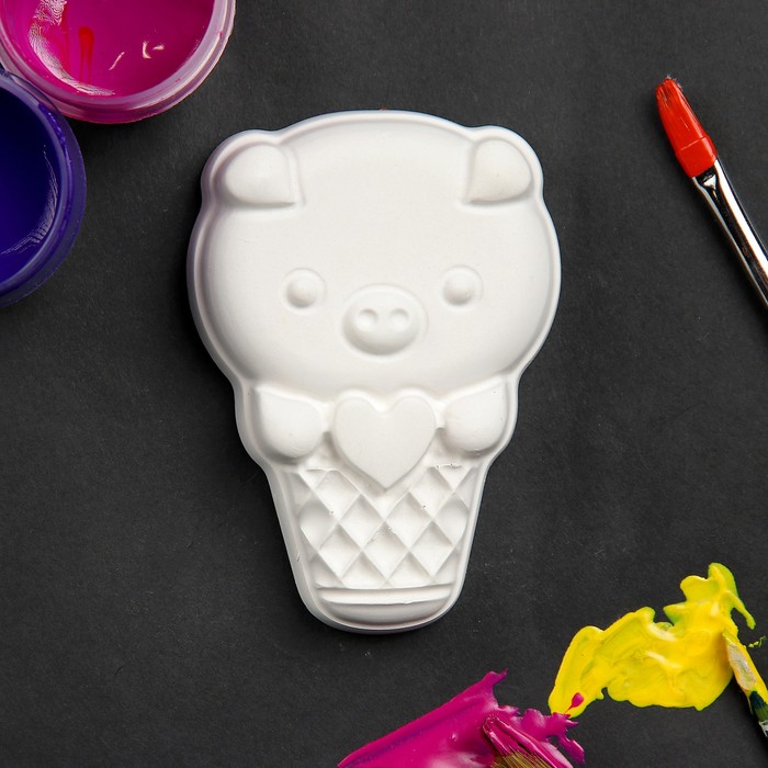 Фигурка под раскраску "Мороженое Хрюшка" 6х9см