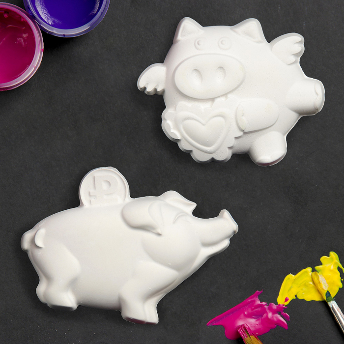 Набор под раскраску (с подвесом) "Год свиньи" 3шт