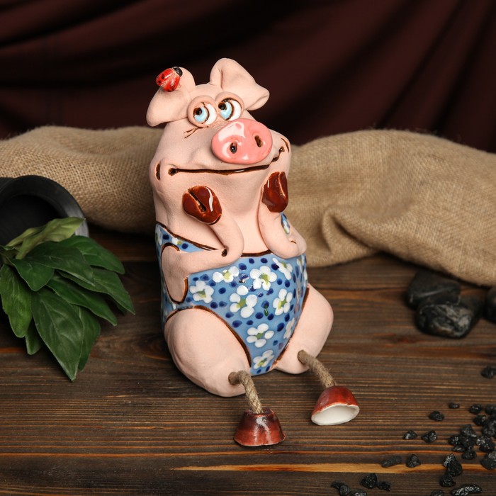 Копилка авторская "Кабанчик", девочка с ножками, микс