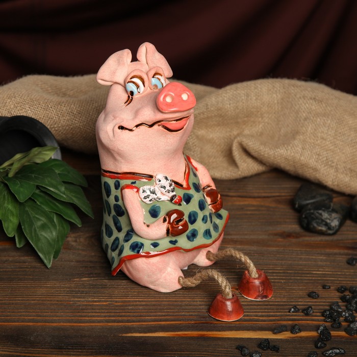 Копилка авторская "Кабанчик", девочка с ножками, микс