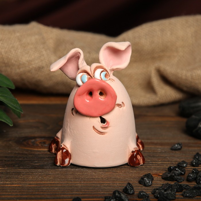 Копилка авторская "Удивленная свинка", микс