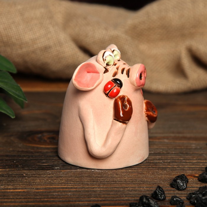 Копилка авторская "Удивленная свинка", микс