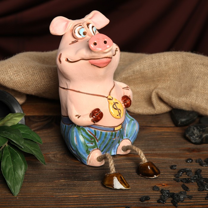 Копилка "Кабанчик " с ножками микс