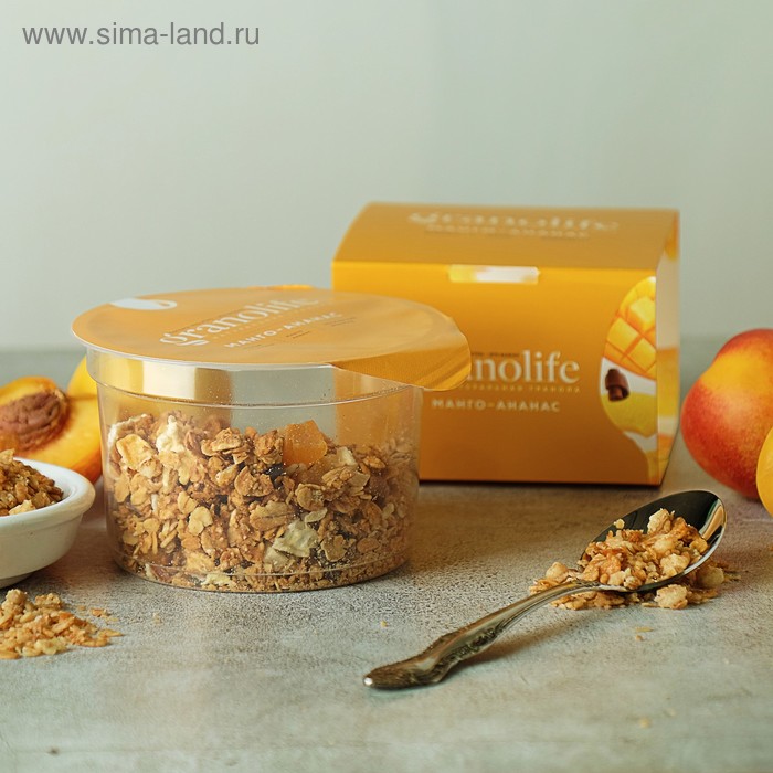 Гранола granolife Манго-ананас, 60 г