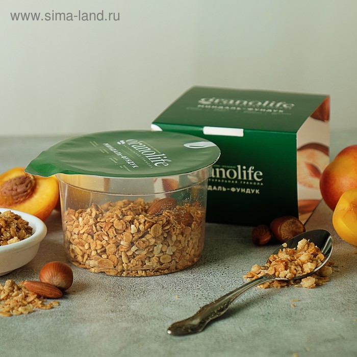 Гранола granolife Миндаль-фундук, 60 г
