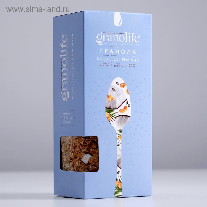 Гранола granolife Кокос-семена Чиа, 400 г