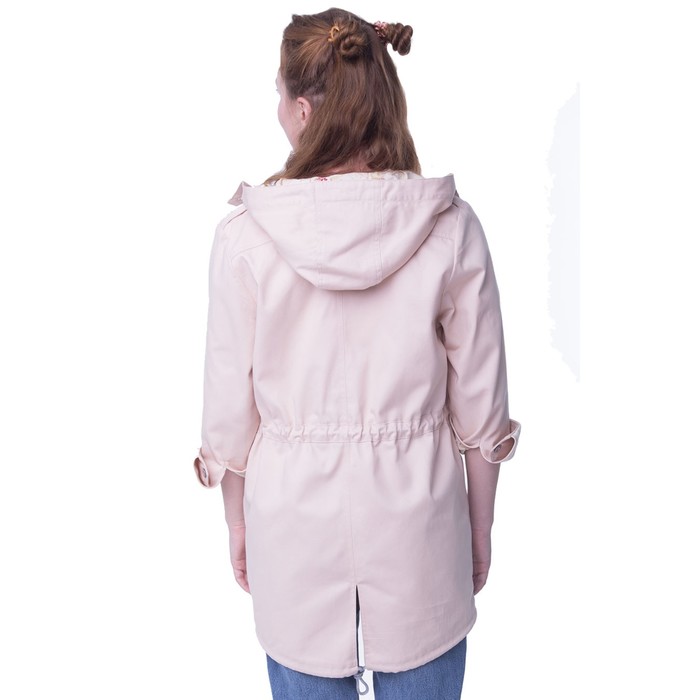 Парка для девочки, рост 140 см, цвет бежевый