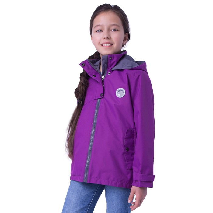 Ветровка для девочки, рост 128 см, цвет фиолетовый