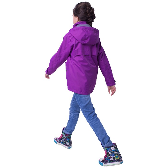Ветровка для девочки, рост 128 см, цвет фиолетовый