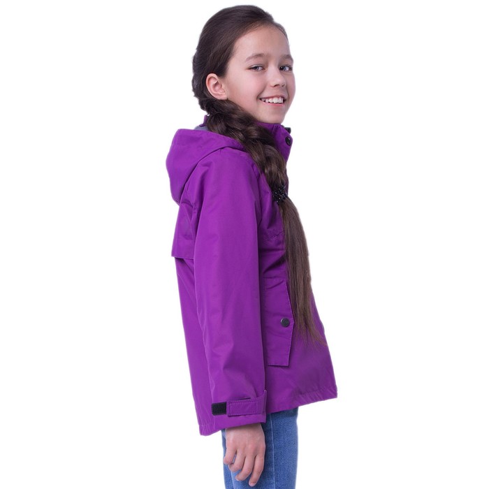 Ветровка для девочки, рост 134 см, цвет фиолетовый