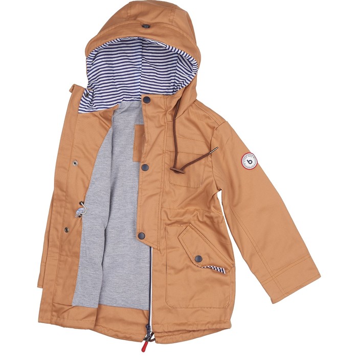 Парка для мальчика, рост 110 см, цвет бежевый