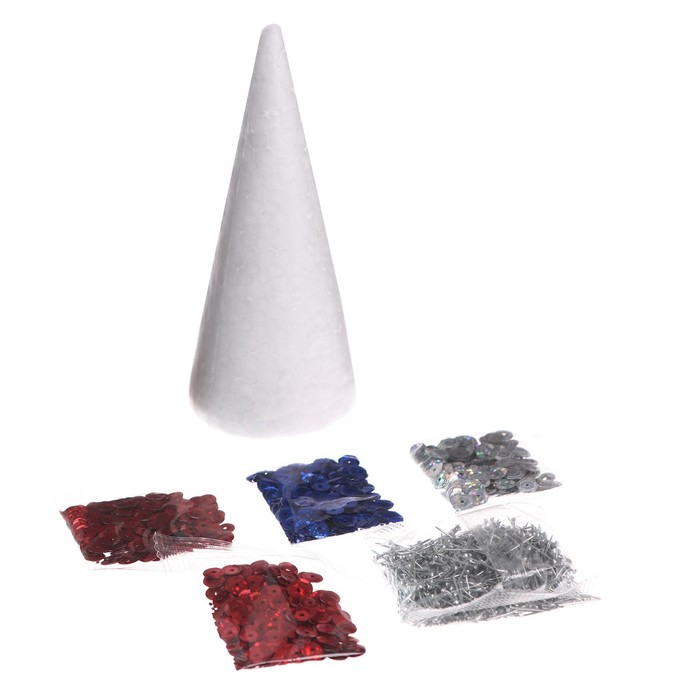 Игрушка пайетками "Дед Мороз"+ 3 цвета пайеток