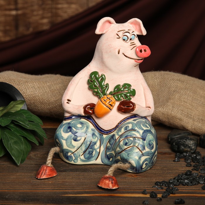 Копилка авторская "Хрюня", микс