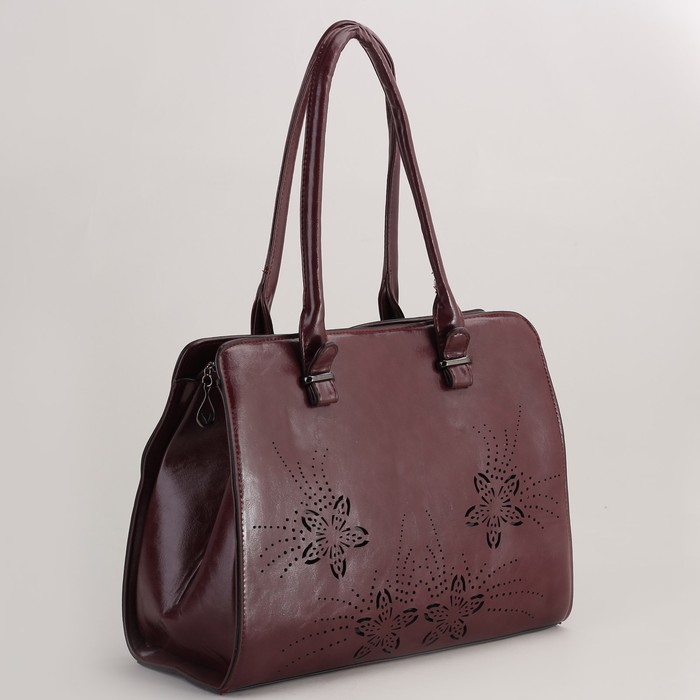 Сумка женская, отдел на молнии, наружный карман, цвет красный