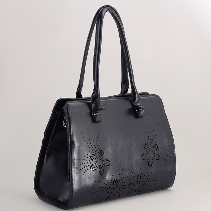 Сумка женская, отдел на молнии, наружный карман, цвет синий