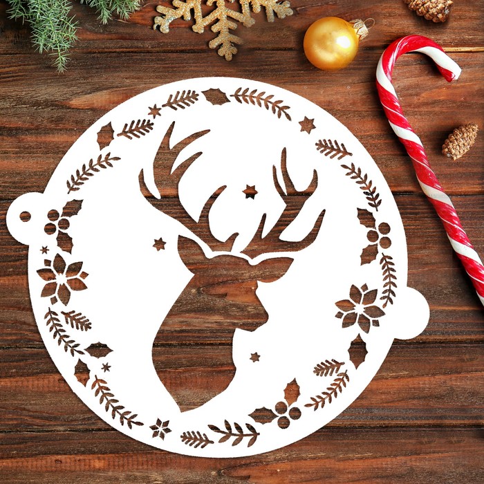 Трафарет для выпечки "Олень"